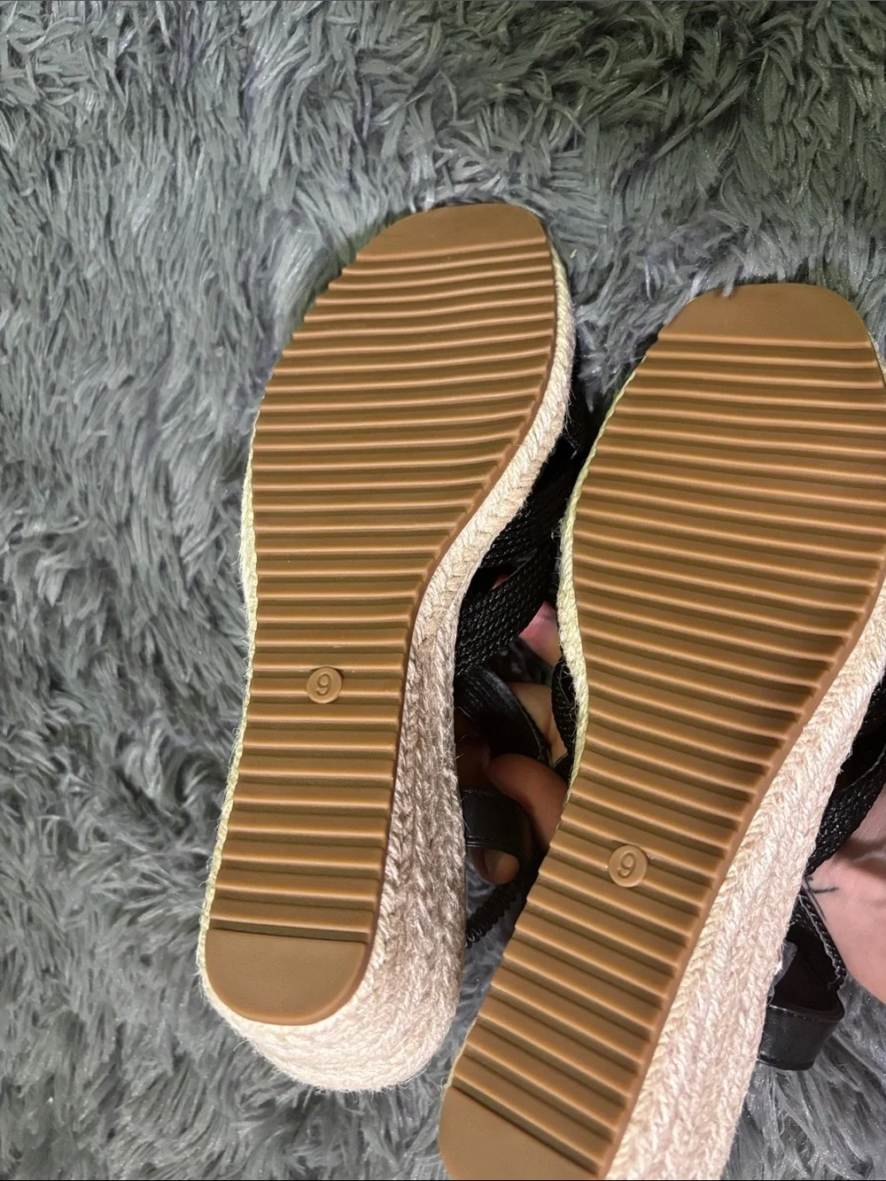 HARENCE Wedge Sandals for Women Espadrilles: Comfortable Platform sz 9 new